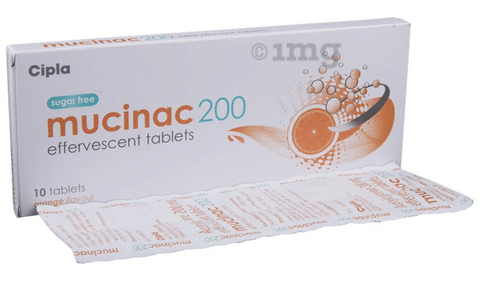 Mucinac 200 Effervescent Tablet Sugar Free