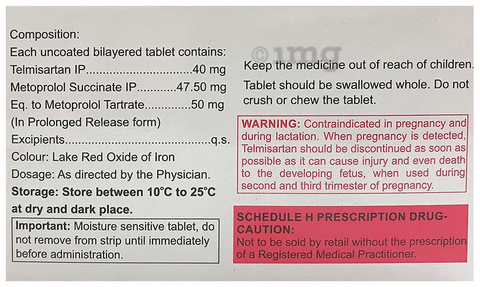 Eritel B 40mg/50mg Tablet PR