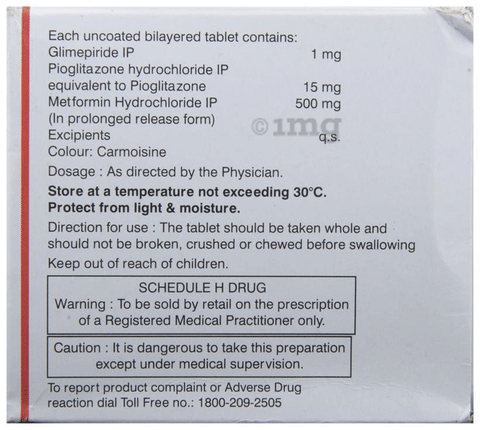 Gluconorm PG 1 Tablet PR image Gluconorm PG 1 Tablet PR image