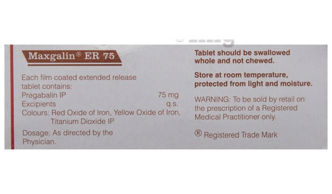 Maxgalin ER 75 Tablet image
