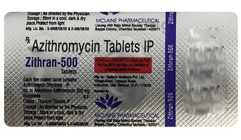 Zithran 500 Tablet image