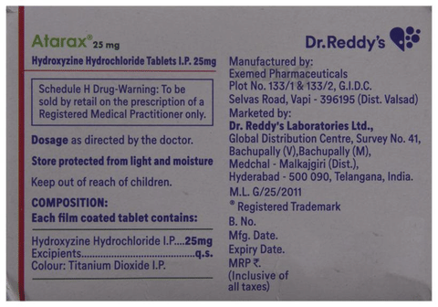 Atarax 25mg Tablet image