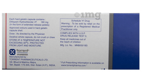 Dilzem CD 180 Capsule ER: View Uses, Side Effects, Price and
