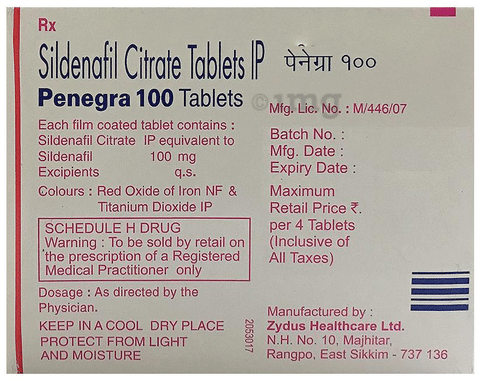 Penegra 100 Tablet image