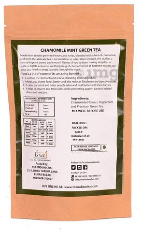 The Indian Chai Chamomile Mint Green Tea: Buy box of 100 gm ...