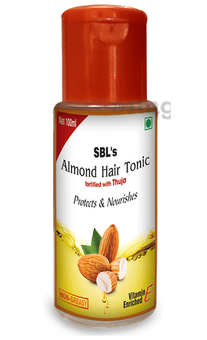 SBL Almond Hair Tonic Fortified With Thuja Oil: Buy bottle of 100 ml Oil at  best price in India | 1mg