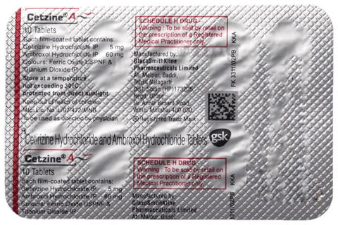 Cetzine A  Tablet image