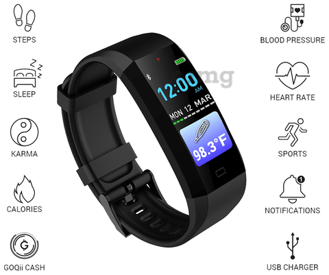 ACM Watch Strap Silicone Belt compatible with Goqii Stream Smartwatch  Classic Band Black : Amazon.in: Jewellery