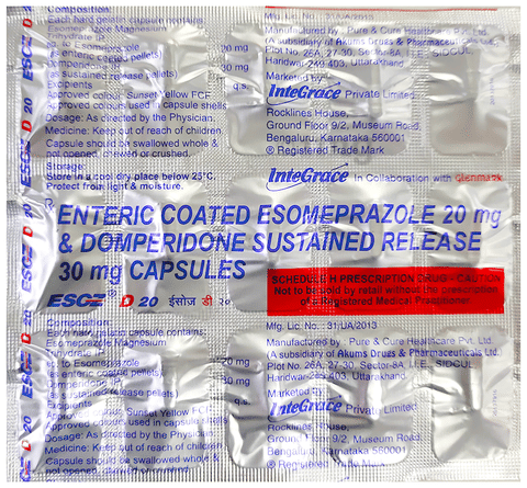 Esoz D 20 Capsule SR image