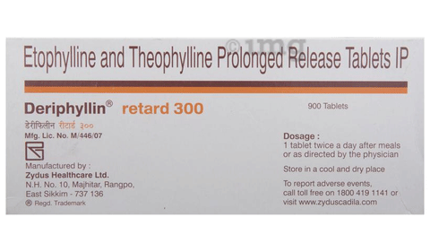 Deriphyllin Retard 300 Tablet PR image Deriphyllin Retard 300 Tablet PR image