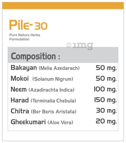 Ayurveda Redefined Pile 30 Tablet image
