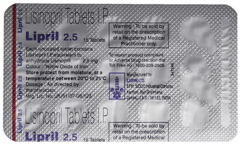 Lipril 2.5 Tablet image