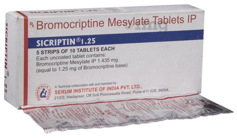 Sicriptin 1.25 Tablet image