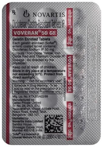 Voveran 50 GE Tablet image