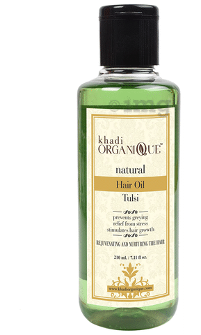 Khadi Organique Natural Hair Oil Tulsi: Buy bottle of 210 ml Oil at best  price in India | 1mg