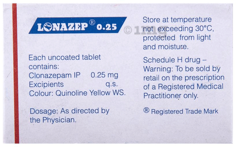 Lonazep 0.25 Tablet image