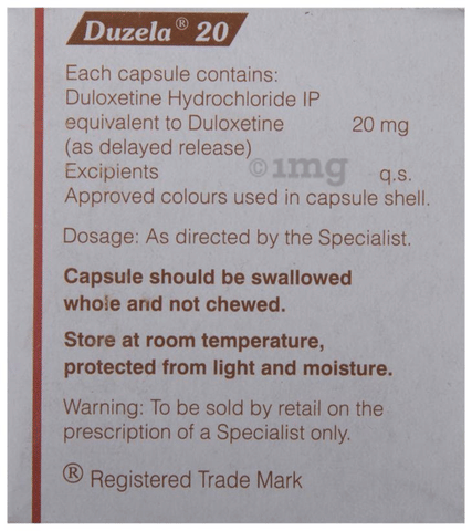 Duzela 20 Capsule DR image Duzela 20 Capsule DR image