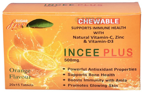 Incee Plus Vitamin C D3 Zinc Chewable Tablet Orange Sugar Free Buy Strip Of 15 Chewable Tablets At Best Price In India 1mg