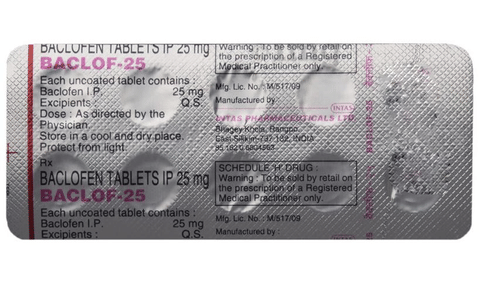 baclofen tablets 25mg