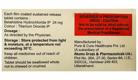 Vertilyf OD 24 Tablet SR image
