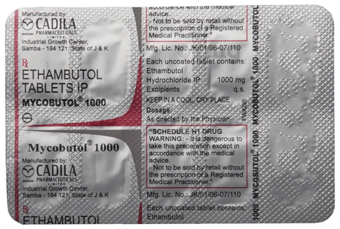 Mycobutol 1000 Tablet image