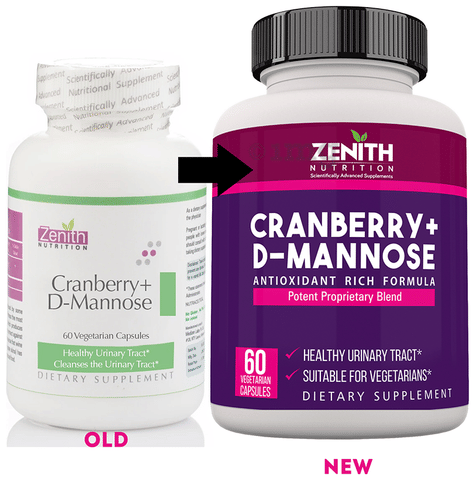 Zenith Nutrition Cranberry & D-Mannose Capsule: Buy bottle of 60.0