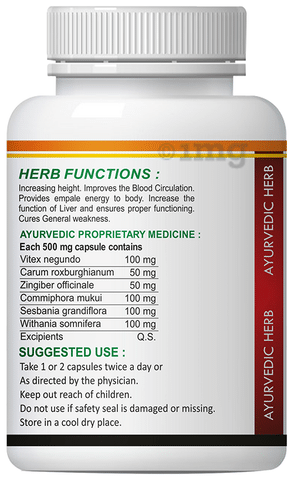 Natural Height Growth 500mg Capsule
