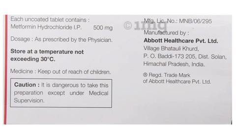 Gluformin 500 Tablet image
