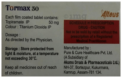 Tormax 50 Tablet image