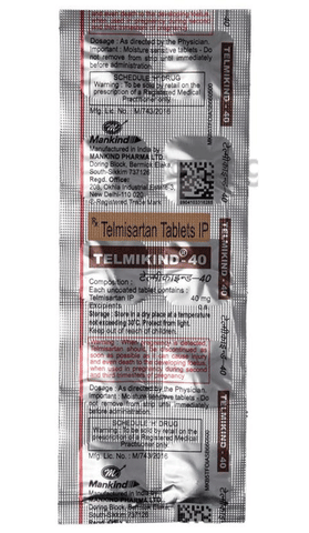 Telmikind 40 Tablet image Telmikind 40 Tablet image