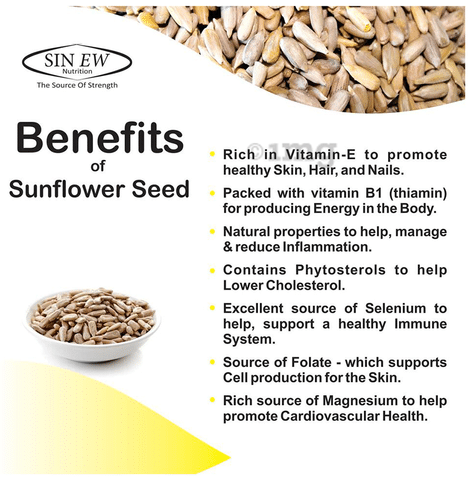 Sinew Nutrition Sunflower Seeds Plain: Buy packet of 350 gm Seeds at best  price in India | 1mg