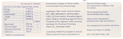 Normoz Tablet with Myo Inositol D Chiro Inositol Chromium