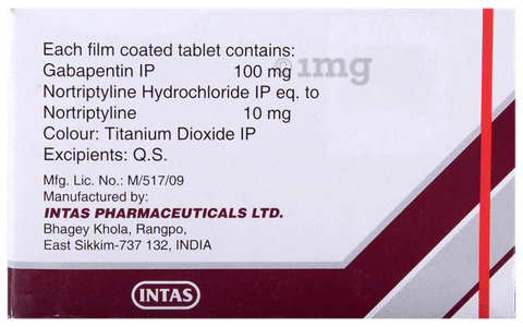 Gabapin NT 100 Tablet image