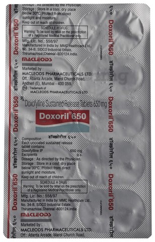 Doxoril 650 Tablet SR image Doxoril 650 Tablet SR image