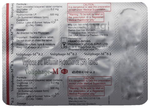Voliphage-M 0.2 Tablet SR image Voliphage-M 0.2 Tablet SR image
