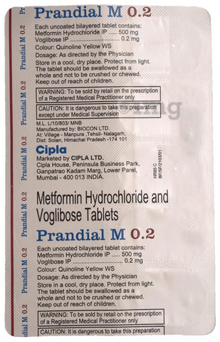 Prandial M 0.2 Tablet image Prandial M 0.2 Tablet image