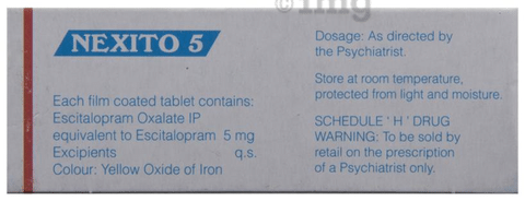 Tab hotsell nexito 5mg