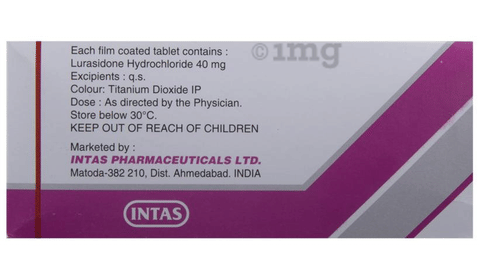 Lurasid 40 Tablet image