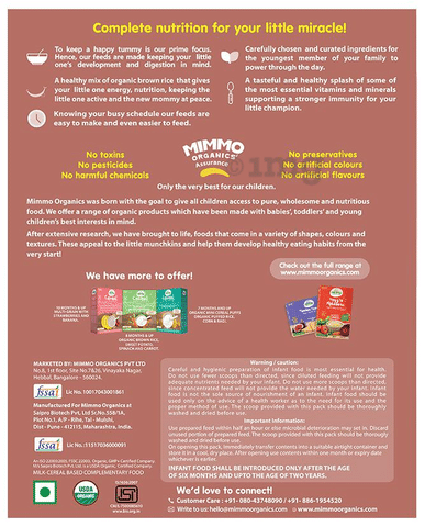 Mimmo organics cereal top