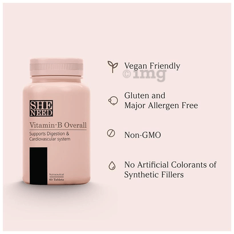 SheNeed Vitamin-B Overall Tablet image SheNeed Vitamin-B Overall Tablet image