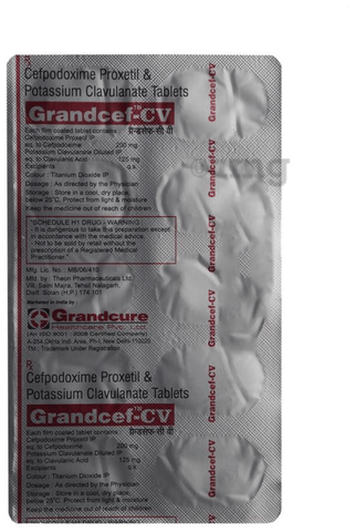 Grandcef-CV Tablet image Grandcef-CV Tablet image