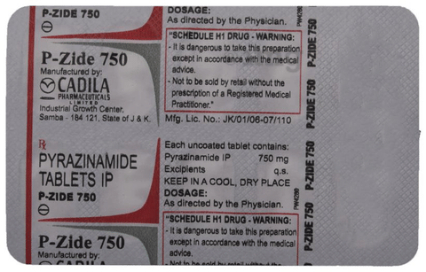 P Zide 750 Tablet image