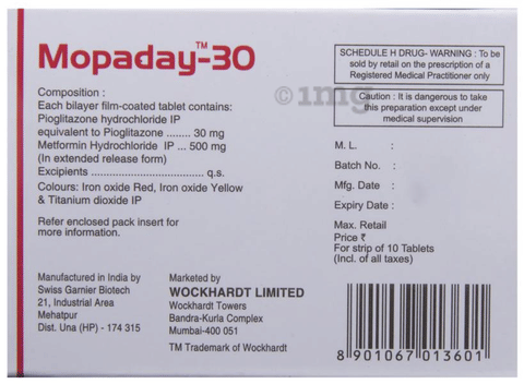 Mopaday 30 Tablet ER image