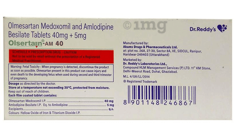 Olsertain-AM 40 Tablet image