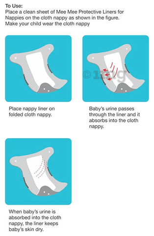 Mee Mee One Way Protective Nappy Liners Buy box of 100.0 pads at
