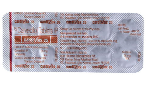 Cardivas 25 Tablet image