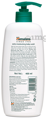 Himalaya extra moisturizing baby wash 400ml sales