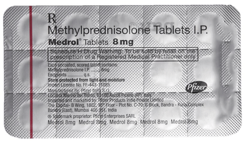 Medrol 8mg Tablet image