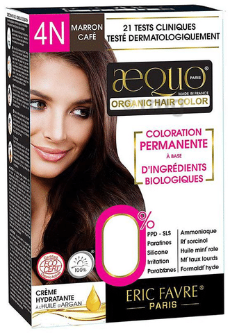 Aequo Organic Hair Color Medium Brown 4N: Buy box of 170 ml Cream at best  price in India | 1mg