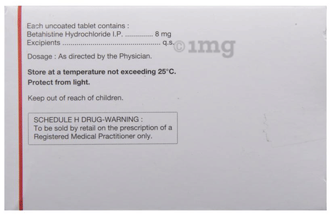 Vertin 8mg Tablet image